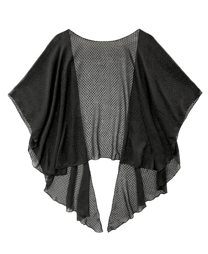 Laundry by Shelli Segal Swiss Dot Burn Out Ruana - Macy's