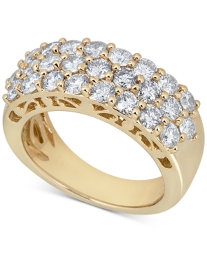 image of Diamond Three-Row Anniversary Band (2 ct. t.w.) in 14k White Gold or 14k Gold