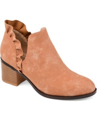 Women's Lennie Ruffle Detail Stacked Block Heel Booties