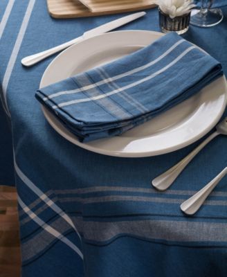 Chambray French Stripe Tablecloth 60" x 84"