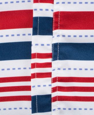 Patriotic Stripe Outdoor Tablecloth with Zipper 52" Round