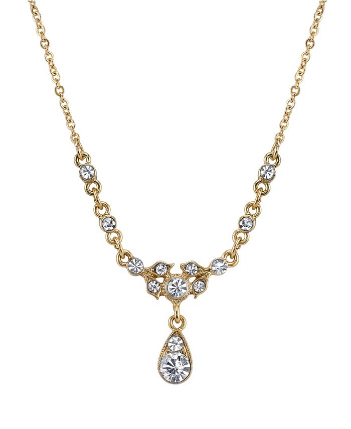 Downton Abbey Gold-Tone Belle Epoch with Crystal Accent Stones Drop ...