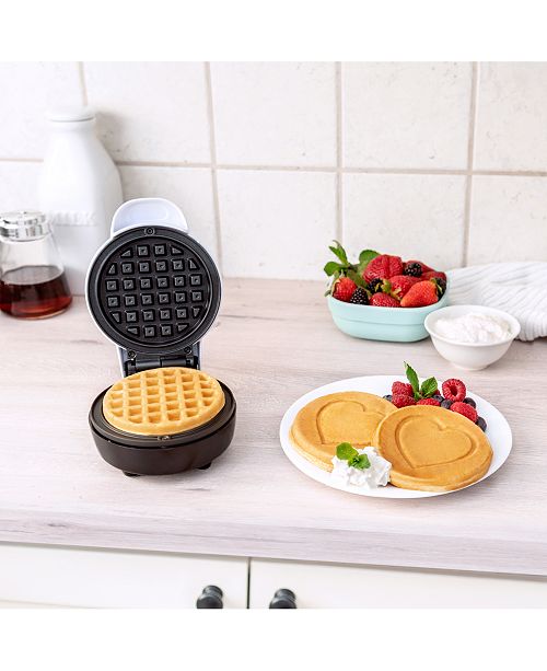 Bella Mini Waffle Maker White With Heart Reviews Kitchen Macy S