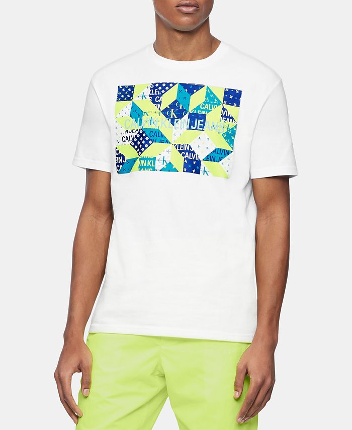 Calvin Klein Jeans Men's Quilt Institutional Logo Graphic T-Shirt - Macy's