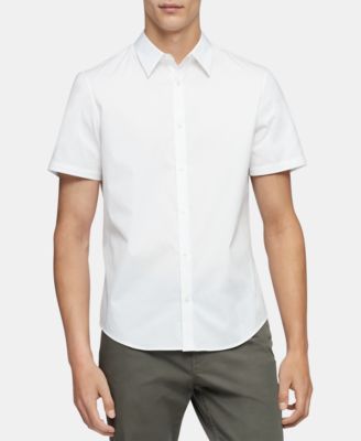 Calvin Klein - Men's Classic-Fit Stretch Solid Shirt