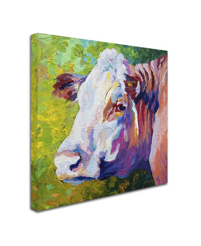 Trademark Global Marion Rose 'White Face Cow' Canvas Art - 35