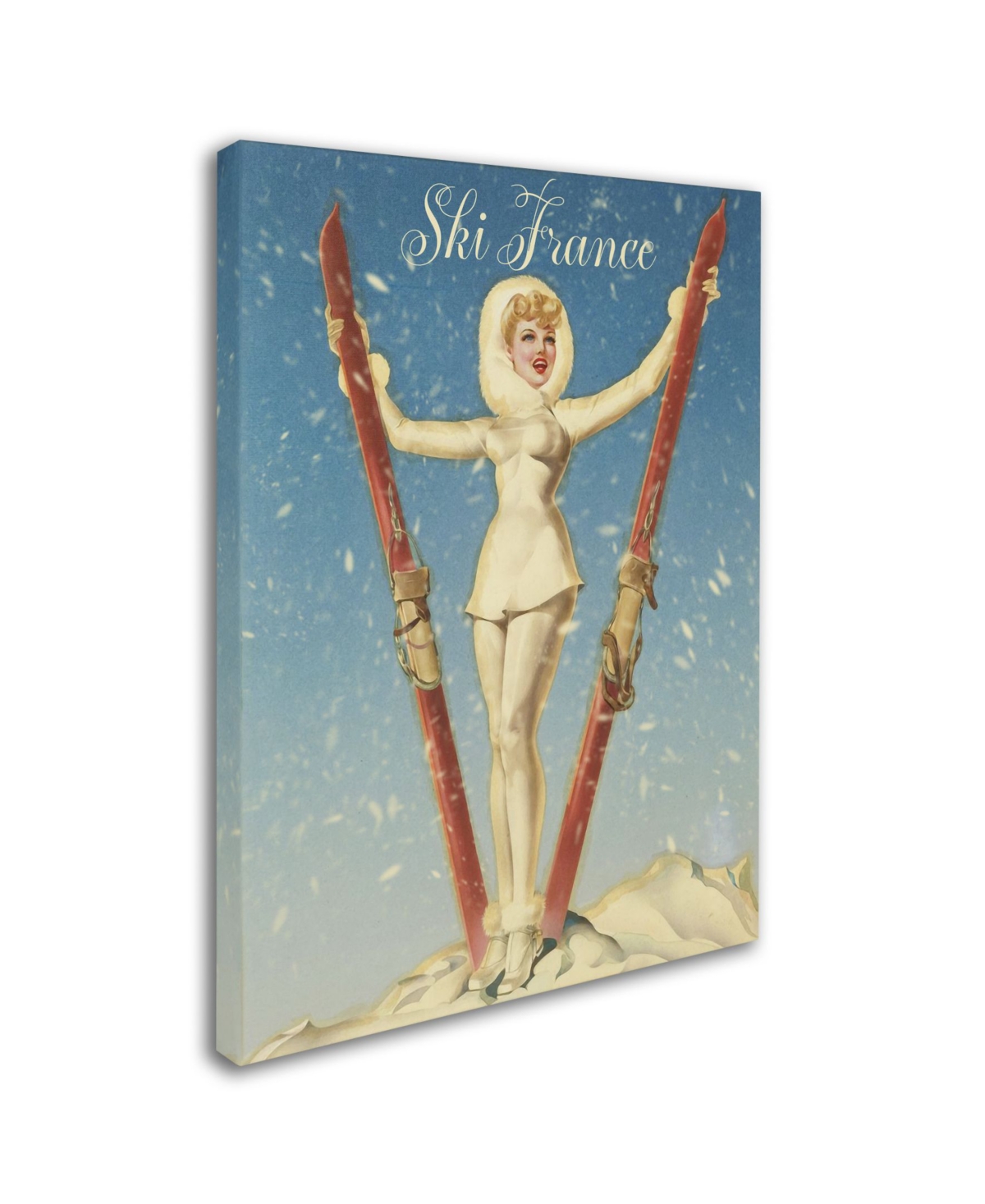 Vintage Apple Collection 'Ski France Glam' Canvas Art -