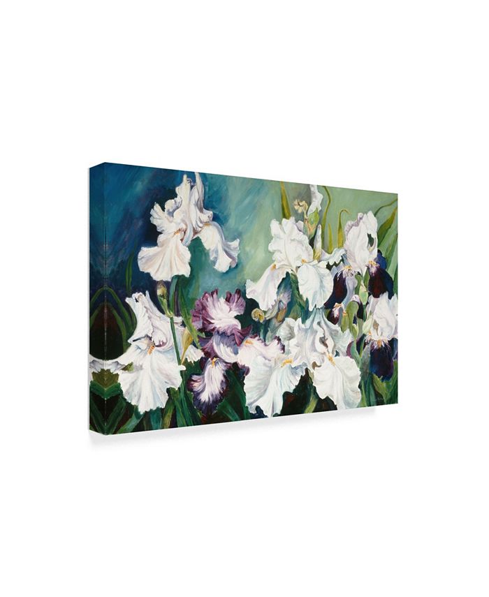 Trademark Global Joanne Porter 'Plum And White Iris' Canvas Art - 30