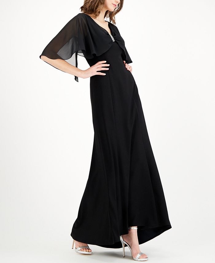 R & M Richards Embellished Capelet Gown & Reviews - Dresses - Women ...
