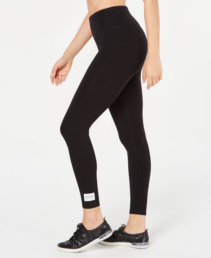 logo-waistband high-waisted leggings, Calvin Klein