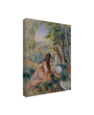 Pierre Auguste Renoir 'In The Meadow' Canvas Art - 19" x 14"