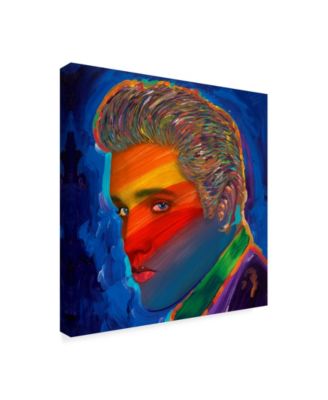 Howie Green 'Elvis Rainbow' Canvas Art - 35" x 35"