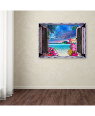 Leo Kelly 'Tropical Window to Paradise VII' Canvas Art - 24" x 32"