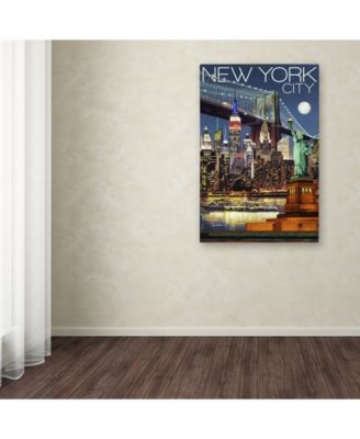 Lantern Press 'New York' Canvas Art - 22" x 32"