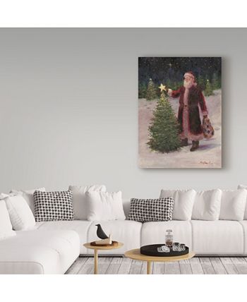 Trademark Global Mary Miller Veazie 'Santa With Stars' Canvas Art - 18 ...