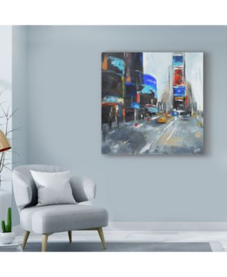 Solveiga 'Times Square New York' Canvas Art - 14" x 14"
