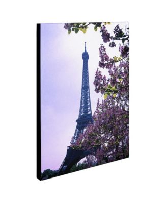 Kathy Yates 'Eiffel Tower with Blossoms' Canvas Art - 24" x 16"