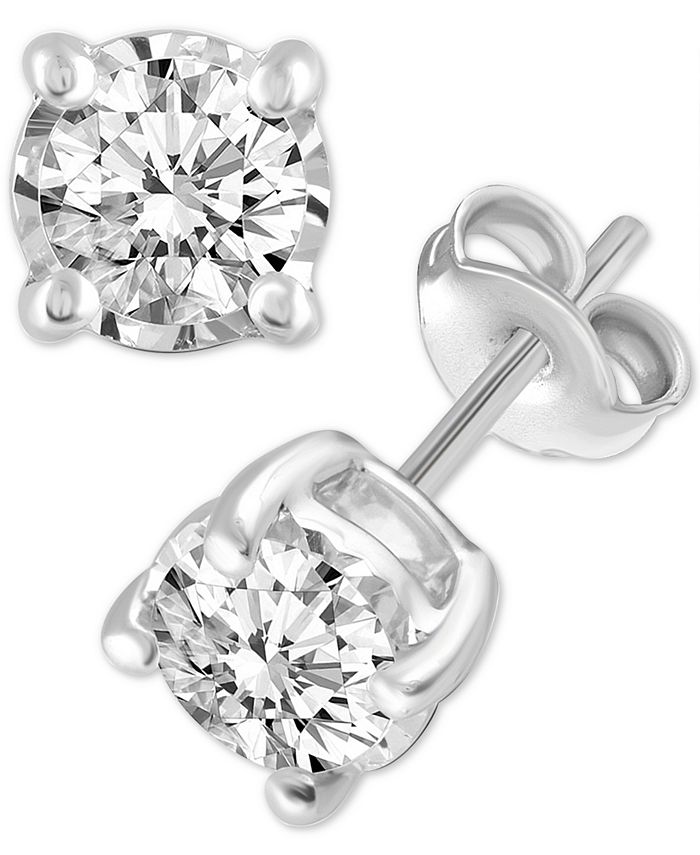 Macy's Diamond Stud Earrings (3/4 ct. .) in 14k White, Yellow or Rose  Gold & Reviews - Earrings - Jewelry & Watches - Macy's