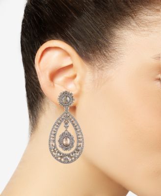 Crystal Filigree Chandelier Earrings 