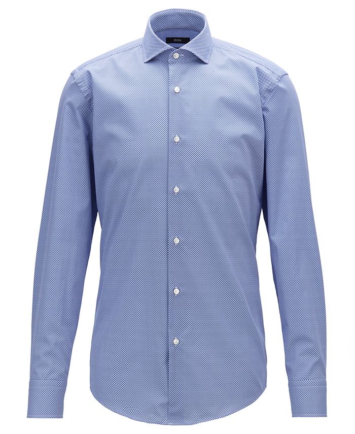 Hugo Boss BOSS Men's Slim Fit Printed Cotton Shirt - Macy's