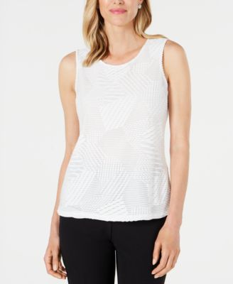 Kasper - Textured Sleeveless Top