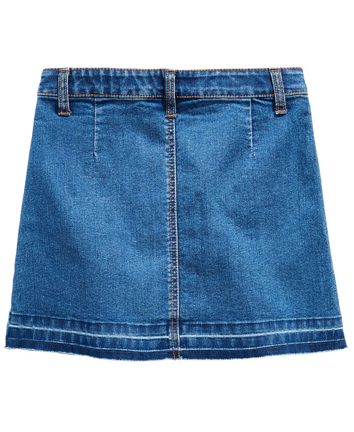 Epic Threads Big Girls Button-Front Denim Skirt, Created for Macy's ...