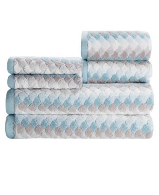 Caro Home 6-Piece Moody Indigo Coventry Cotton Towel Set 6PC2476T263100 -  The Home Depot
