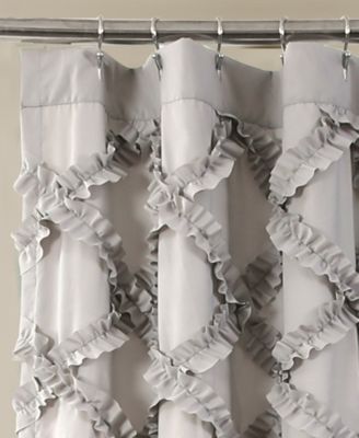 Ruffle Diamond Shower Curtain, 72" x 72"