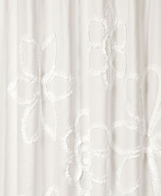 Ruffle Flower Shower Curtain, 72" x 72"