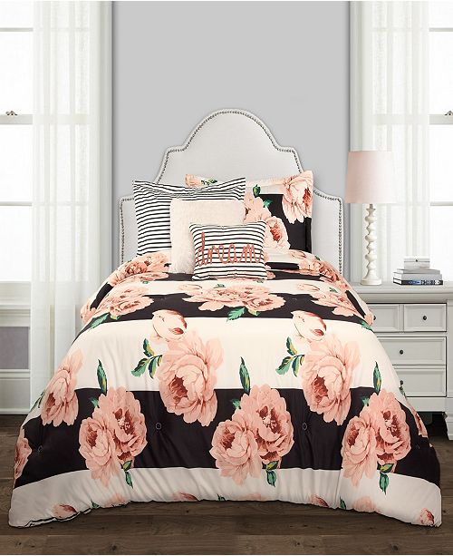 Lush Decor Amara Floral 5 Pc Twin Xl Comforter Set Reviews