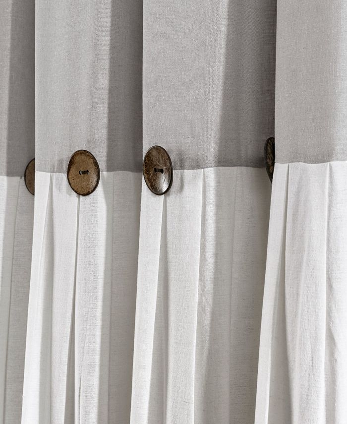 Lush Décor Linen Button 72" x 72" Shower Curtain Macy's