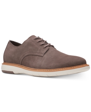 image of Clarks Men-s Draper Taupe Suede Casual Lace-Up Shoes Men-s Shoes