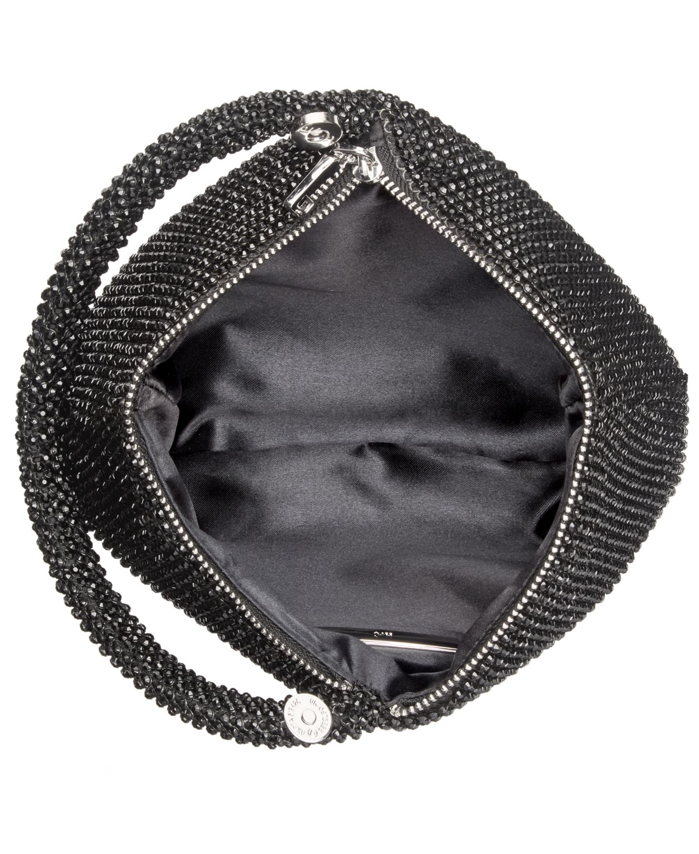 Сумка I.N.C. International Concepts Doris Sparkle Mesh Pouch, цвет: Чёрный / Серебряный — фото 2