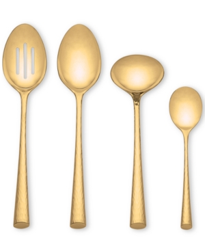 UPC 882864392770 product image for Marchesa by Lenox Flatware 18/10, Imperial Caviar Gold 4 Piece Hostess Set | upcitemdb.com