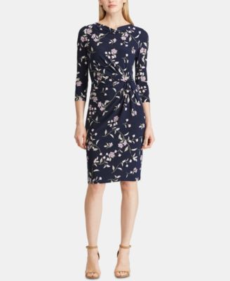 Lauren Ralph Lauren - Floral-Print Cowlneck Jersey Dress
