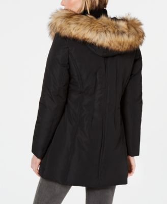 macy's inc faux fur coat