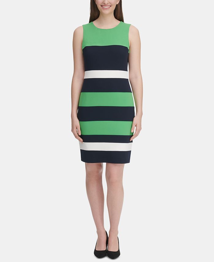 Tommy hilfiger best sale colorblock sheath dress