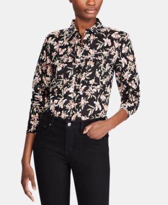 Lauren Ralph Lauren Floral Print Button Down Cotton Shirt Macy s