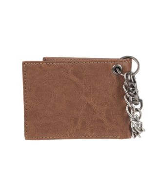 Security Leather Slimfold Men's Wallet with Chain