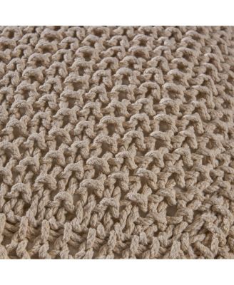 Pim Knitted Cotton Pouf Cube