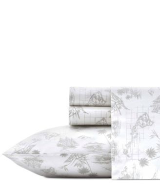 Tommy Bahama Home Tommy Bahama Map Sheet Set Bedding In Gray