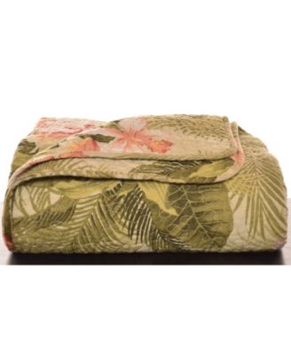 Tommy Bahama Home Tommy Bahama Tropical Orchid Palm Green Throw ...