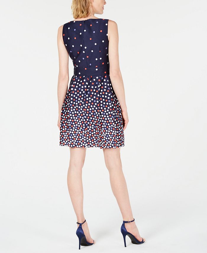 Anne Klein Printed Fit & Flare Dress - Macy's