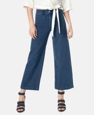 Joe's Jeans High-Rise Wide-Leg Cropped Jeans - Macy's