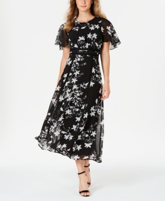calvin klein floral print dress