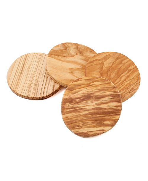 Thirstystone Closeout Set Of 4 Olive Wood Coasters Reviews
