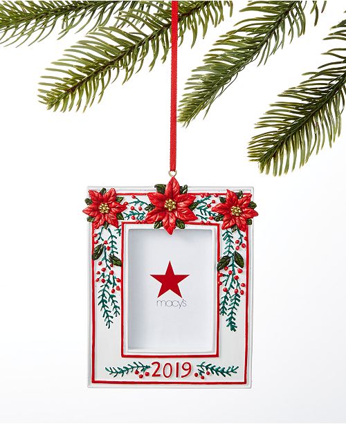 Holiday Lane Santa S Favorites 2019 Poinsettia Picture Frame