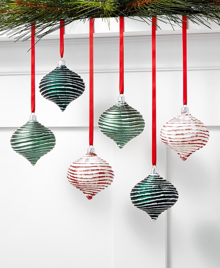 Holiday Lane The Holiday Collection Set of 6 Shatterproof Ornaments