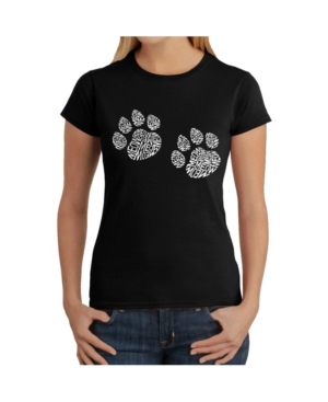 image of Women-s Word Art T-Shirt - Meow Cat Prints
