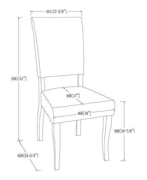 Walker Edison Set Of 2 Open Back Parsons Dining Chairs In Charcoal Reviews Furniture Macy S